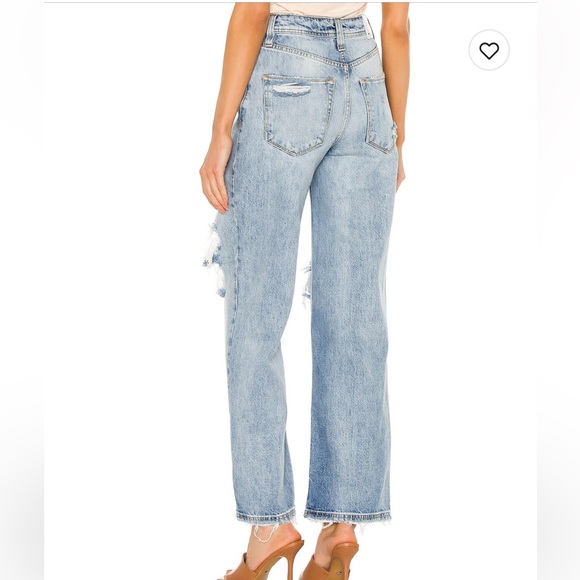 FREE PEOPLE STRAIGHT LEG DISTRESSED RIPPED JEANS - Picture 2 of 8